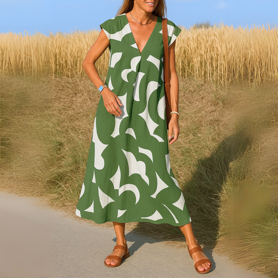 Valerie | Fließendes Kleid mit V-Ausschnitt