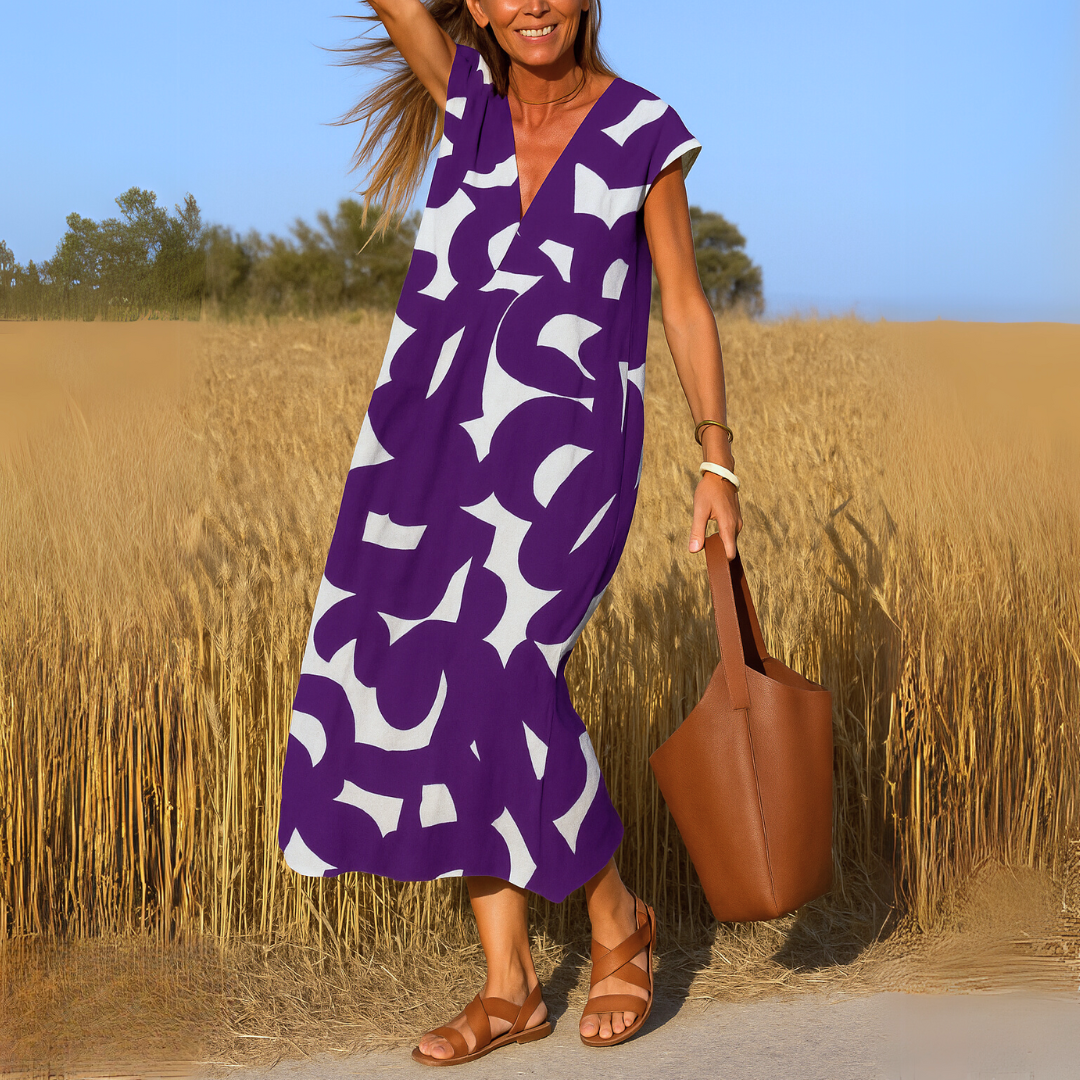 Valerie | Fließendes Kleid mit V-Ausschnitt