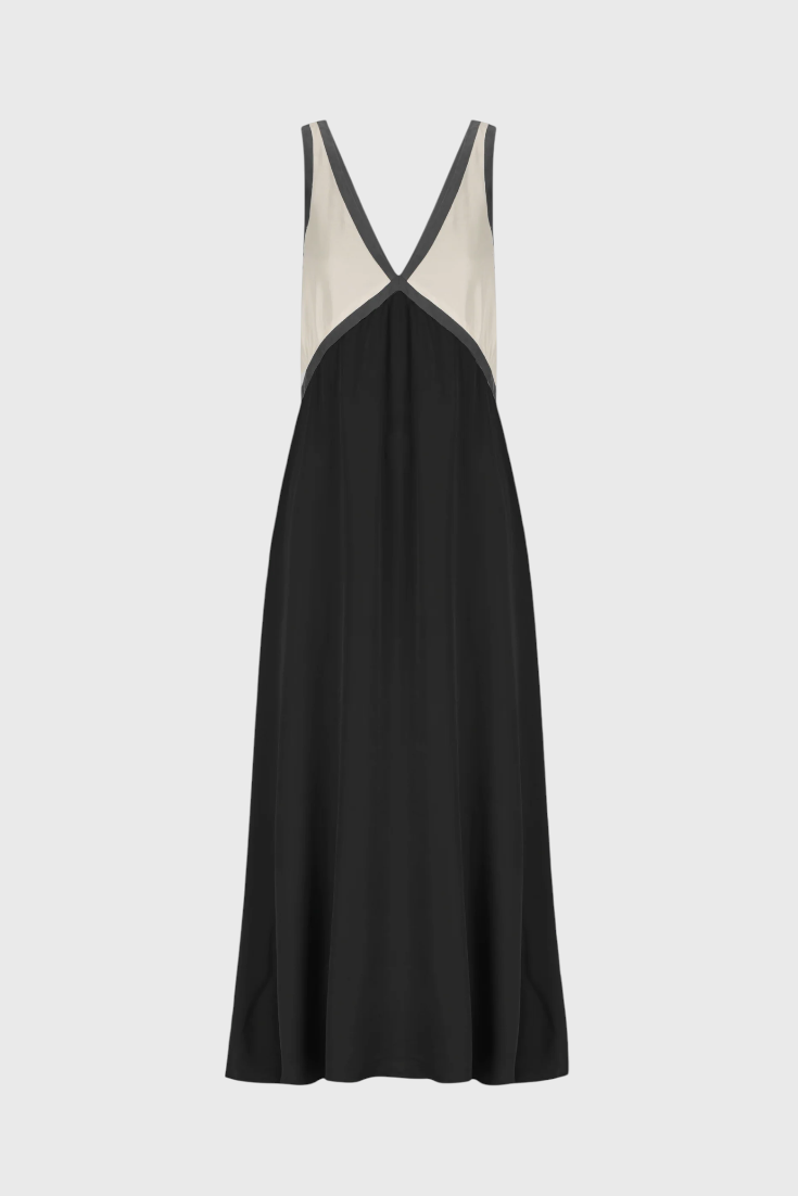 Diamant Sommer Boho Kleid mit V-Ausschnitt V-Ausschnitt
