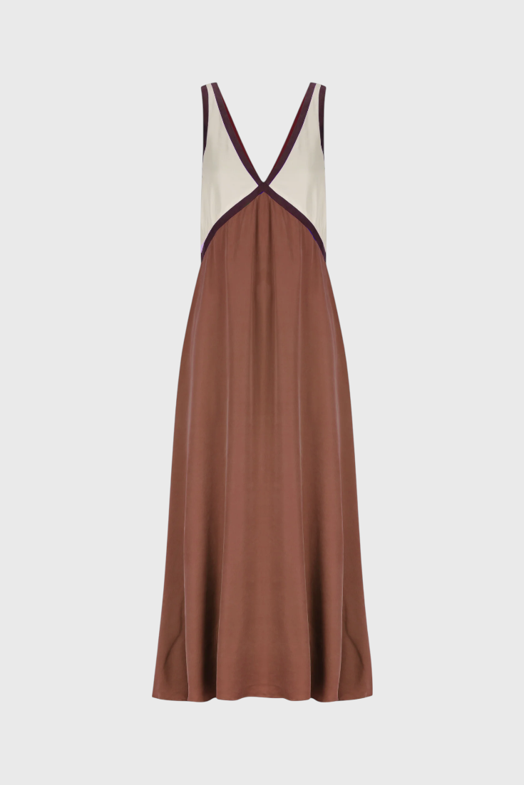 Diamant Sommer Boho Kleid mit V-Ausschnitt V-Ausschnitt