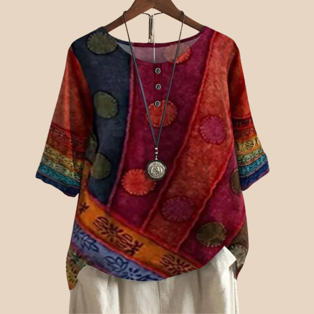 Valarie – Buntes Bohemian Top