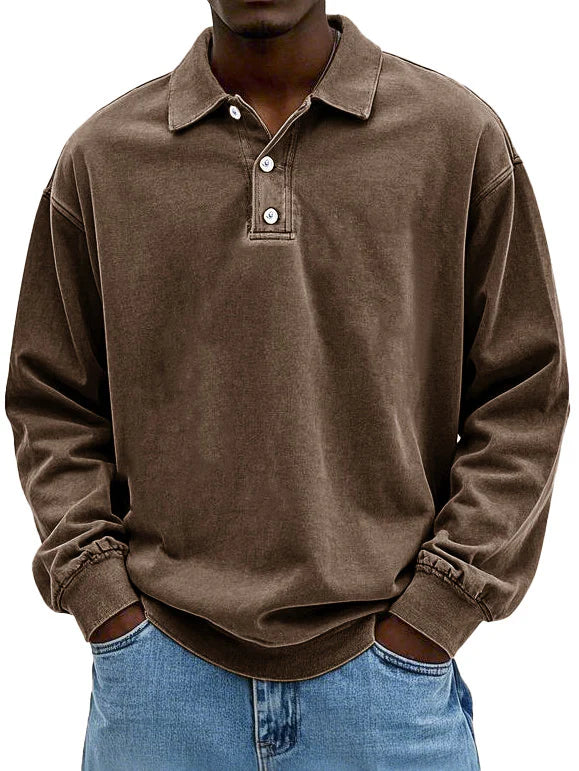 Edgar | Langarm-Poloshirt