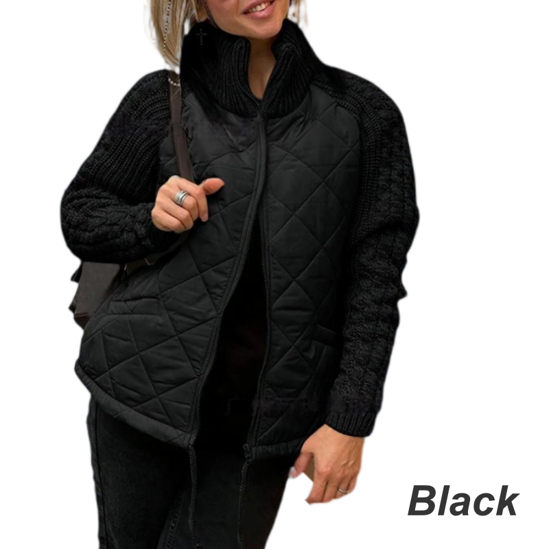 BELINA | Lässige Patchworkjacke mit Reißverschluss