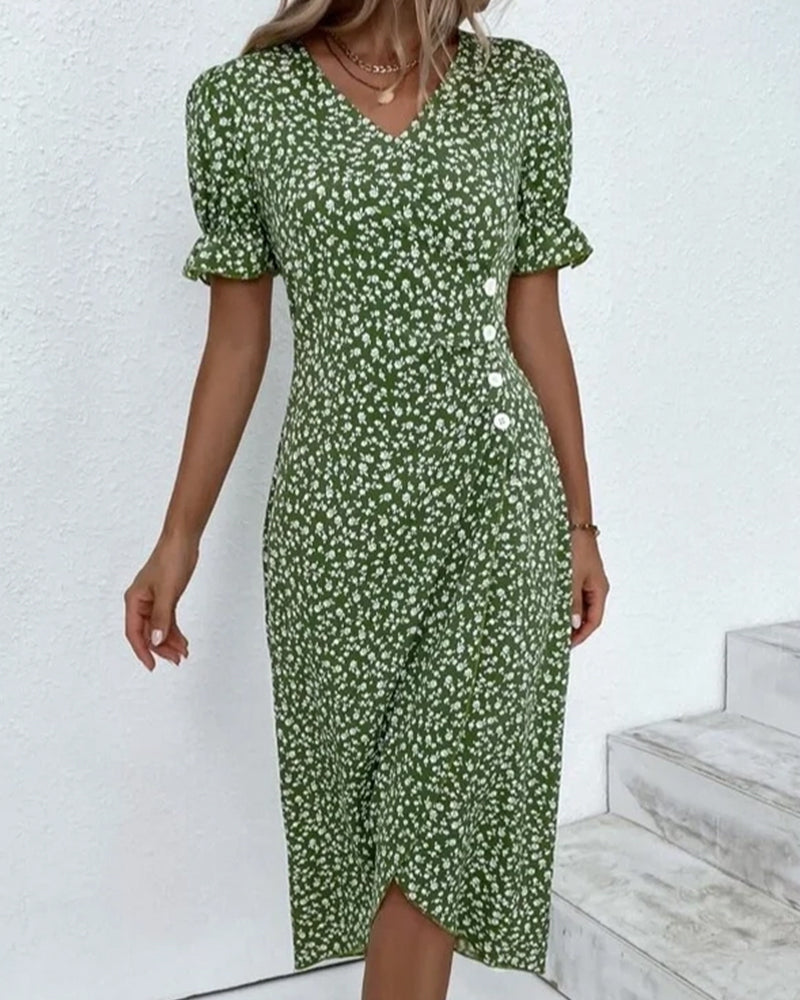 Linda Fresh Bloom V-Ausschnitt-Kleid