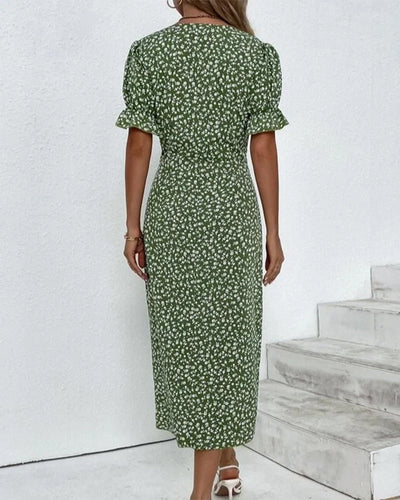 Linda Fresh Bloom V-Ausschnitt-Kleid