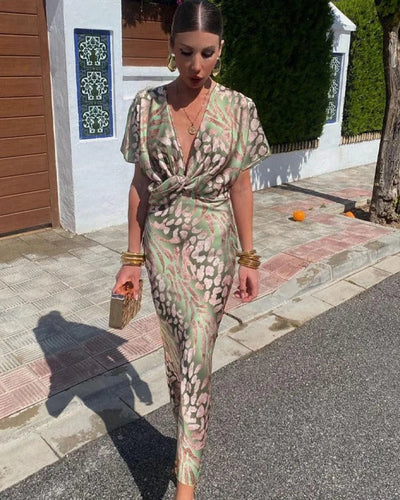 Gloria | Elegantes bedrucktes Kleid