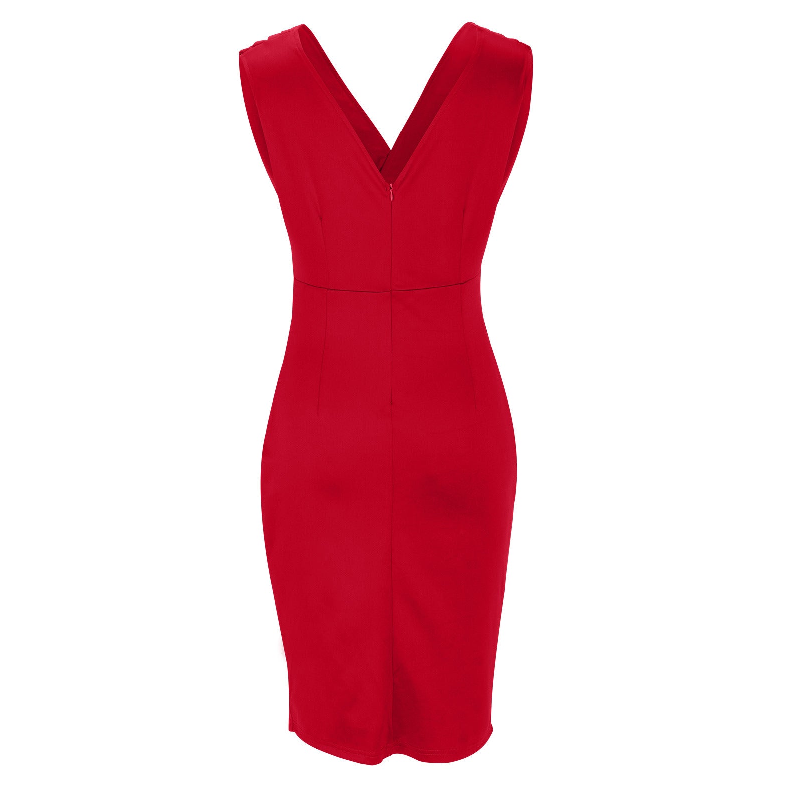Florine | Tailliertes Kleid mit V-Ausschnitt und Schlitz
