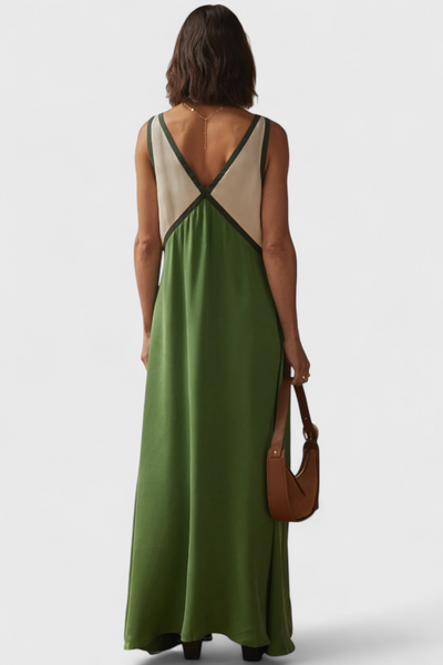 Diamant Sommer Boho Kleid mit V-Ausschnitt V-Ausschnitt