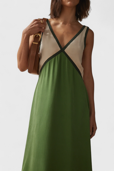 Diamant Sommer Boho Kleid mit V-Ausschnitt V-Ausschnitt