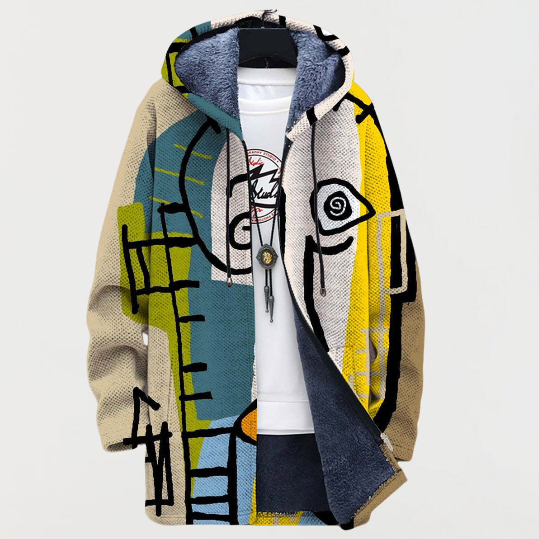 Mira | Strickjacke Abstrakte Kunst