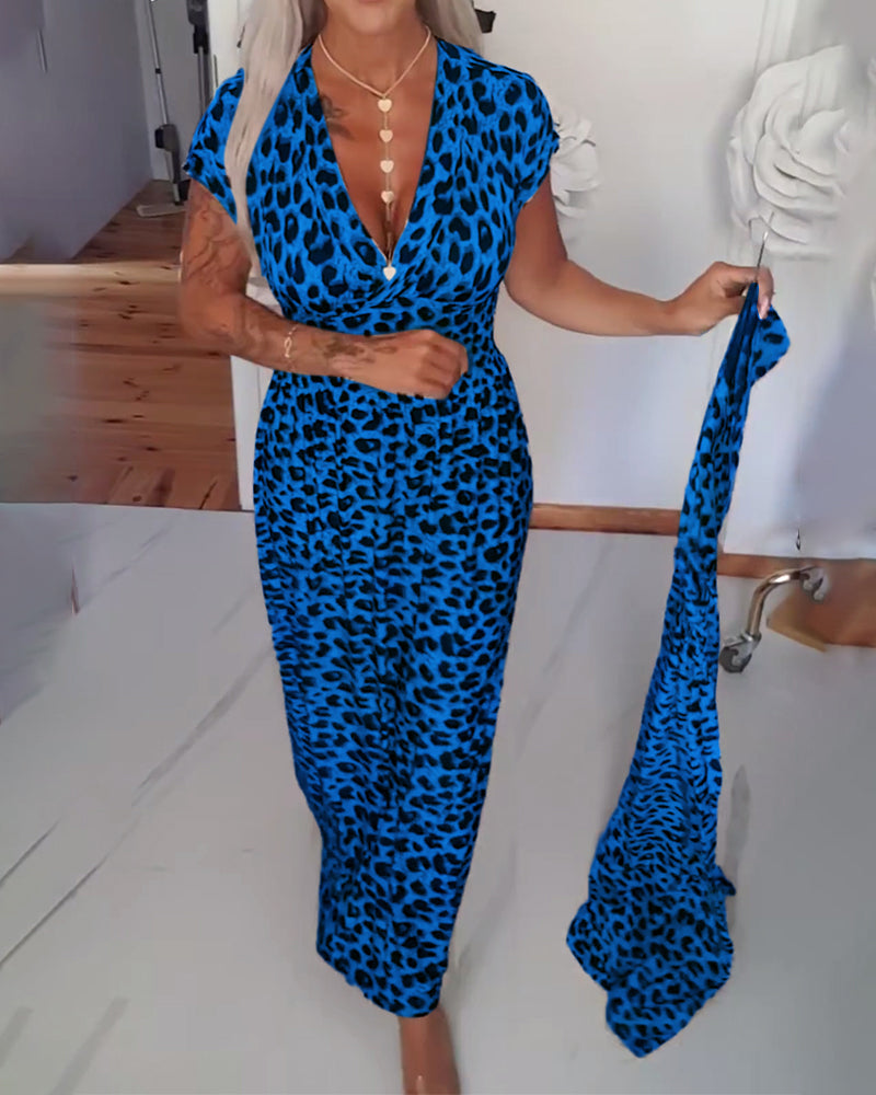 Elegantes Design mit Leopardenmuster und V-Ringen