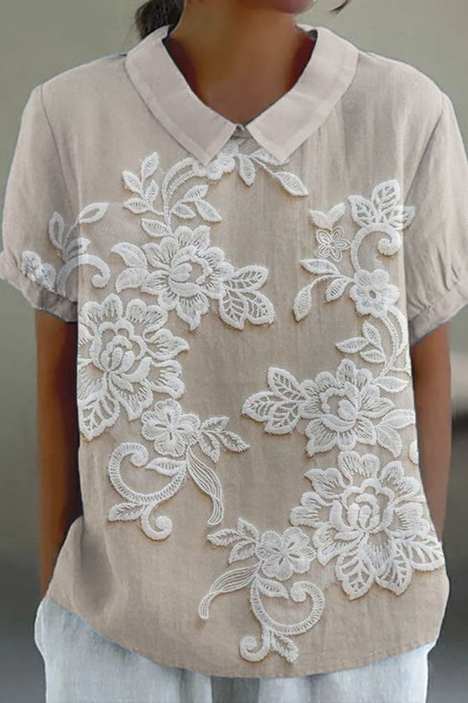 Bluse mit Lilienkragen