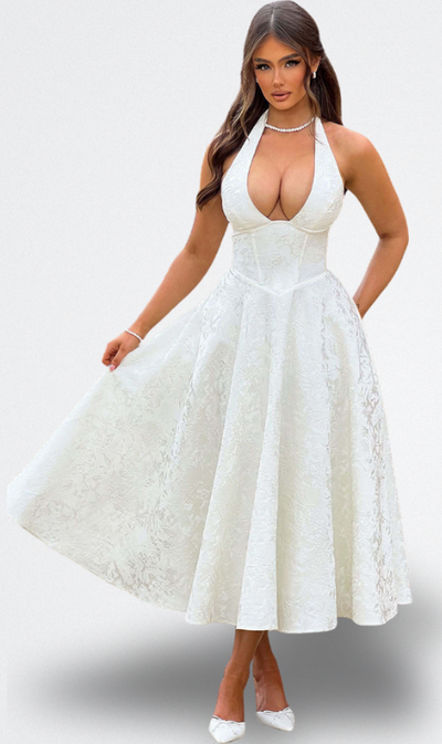 Amaranta Charmantes Satinkleid