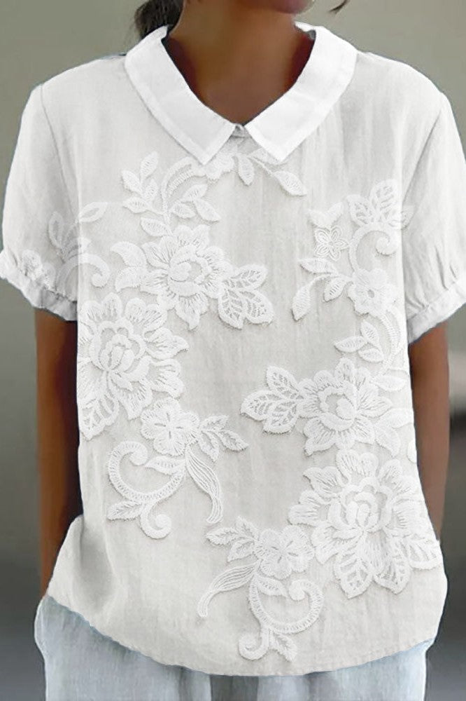 Bluse mit Lilienkragen