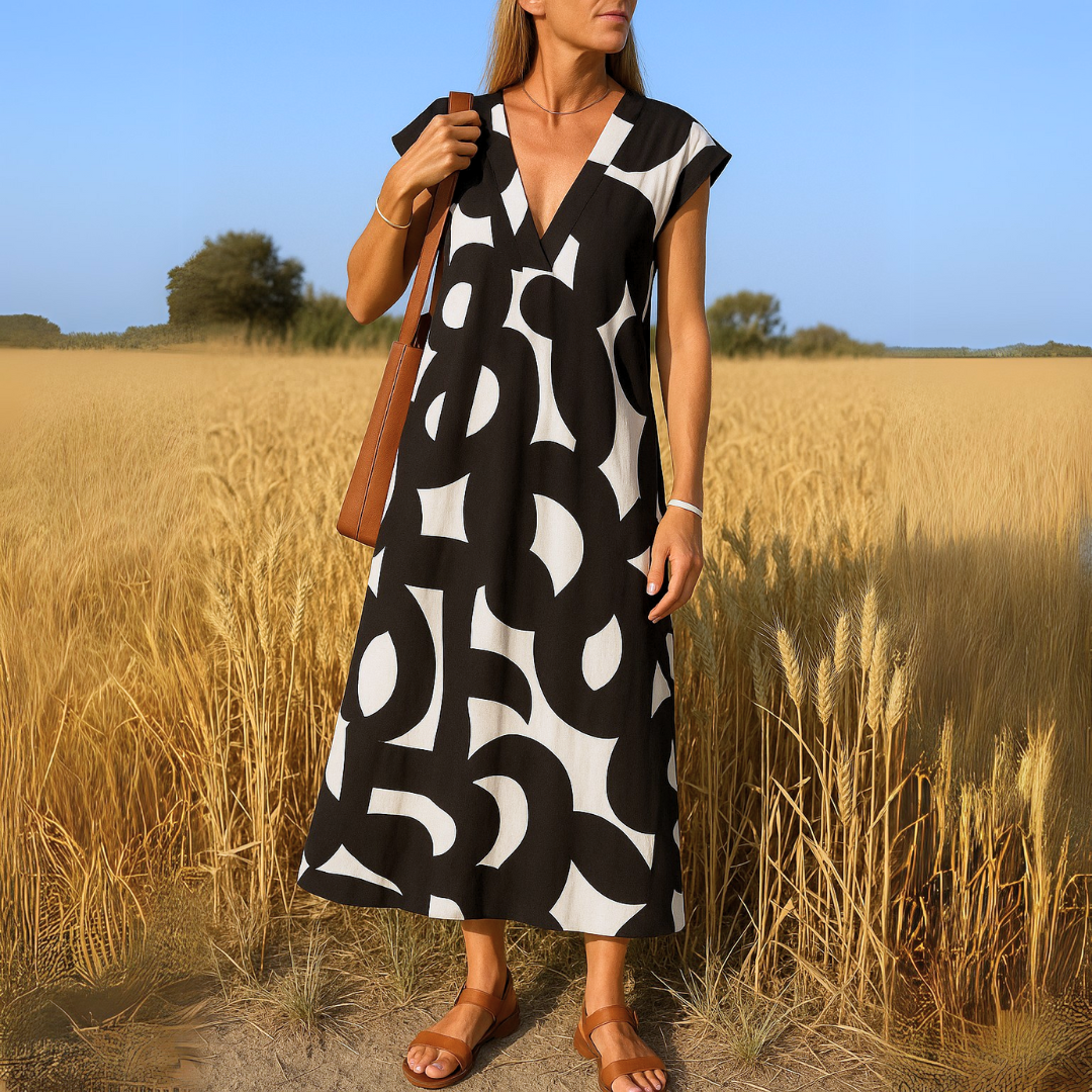 Valerie | Fließendes Kleid mit V-Ausschnitt