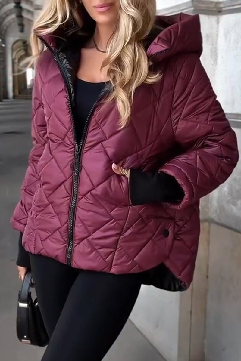 Lässige Damen-Kapuzenjacke aus Baumwolle