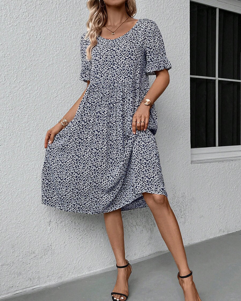 Fleur™ | Elegantes geblümtes Midikleid