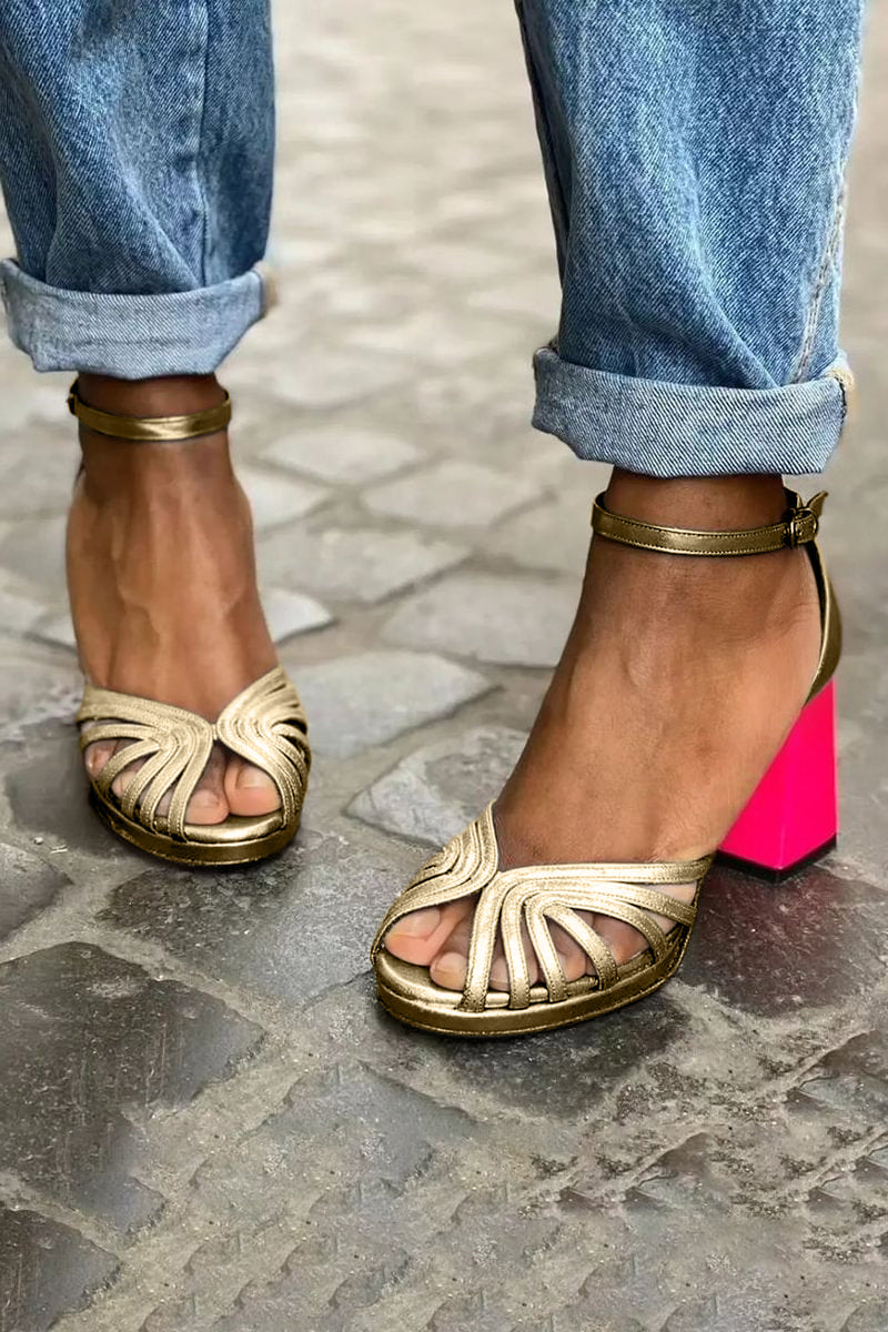 Lunora : Klassische Sandalen mit Knöchelriemen und offener Zehenpartie