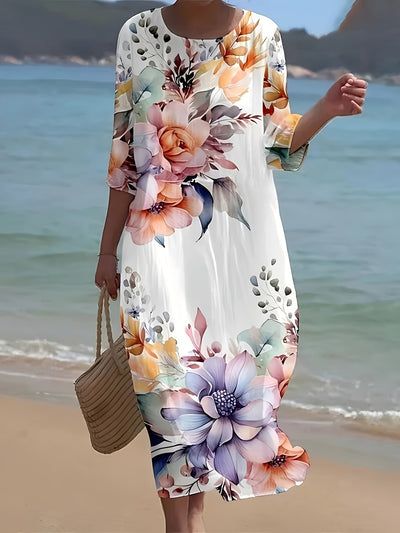 Elvira | Kleid mit Blumendruck