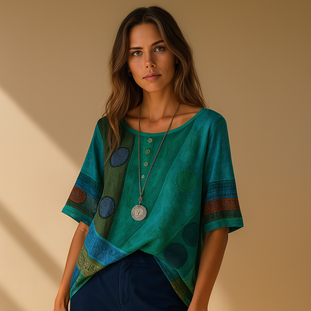 Valarie – Buntes Bohemian Top