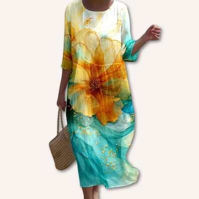 Erika | Kleid mit Blumendruck