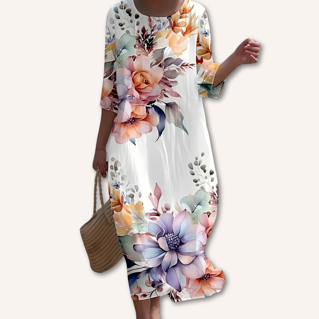 Elvira | Kleid mit Blumendruck