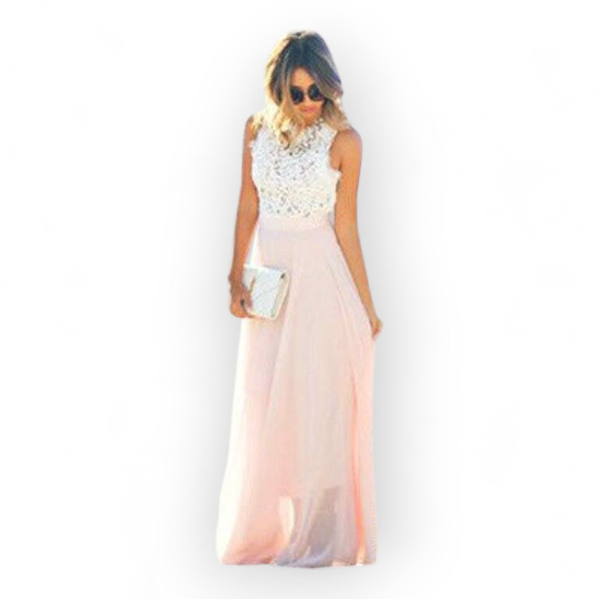 Selma - Ärmelloses Stilvolles Sommerkleid Aus Spitze