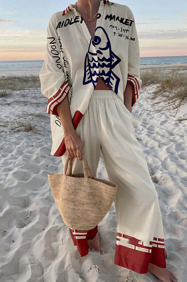 Linoleinwand mit Stempeln aus Azurblau