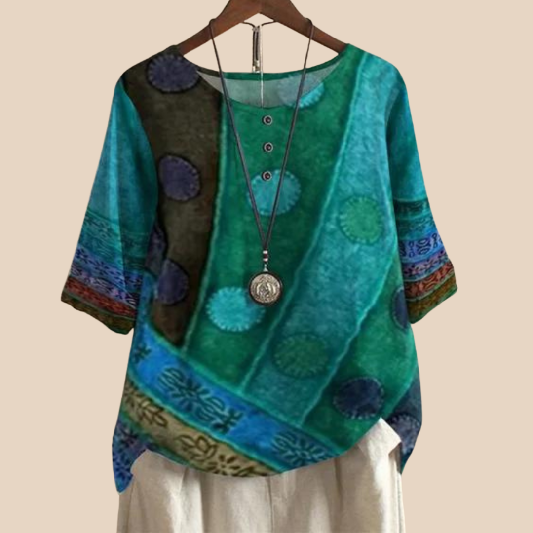 Valarie – Buntes Bohemian Top