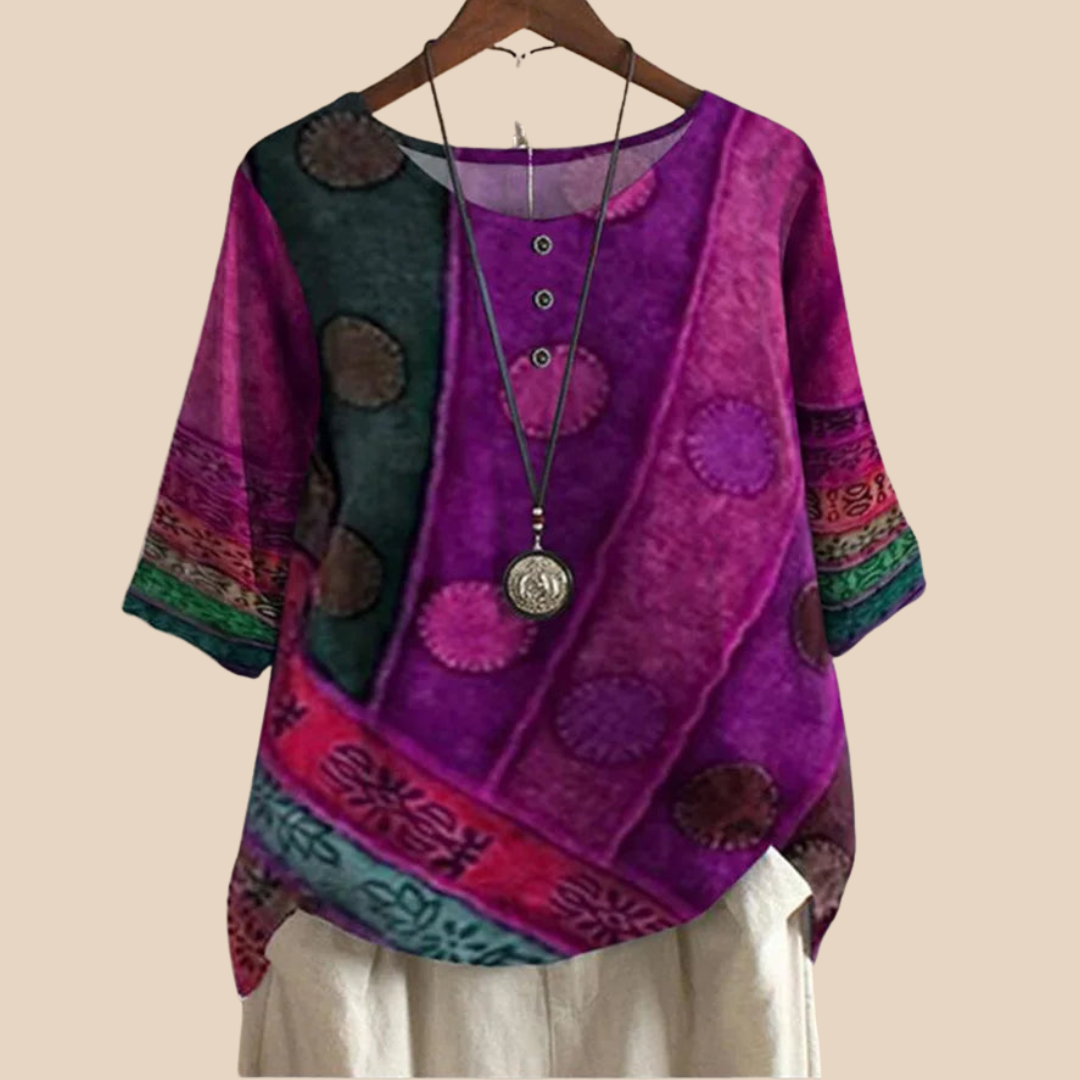 Valarie – Buntes Bohemian Top