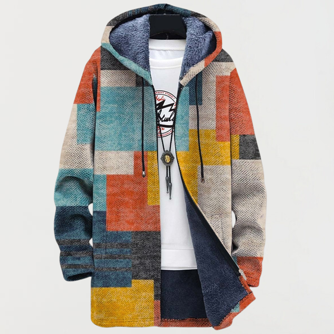 Cleo | Strickjacke mit geometrischem Farbblock