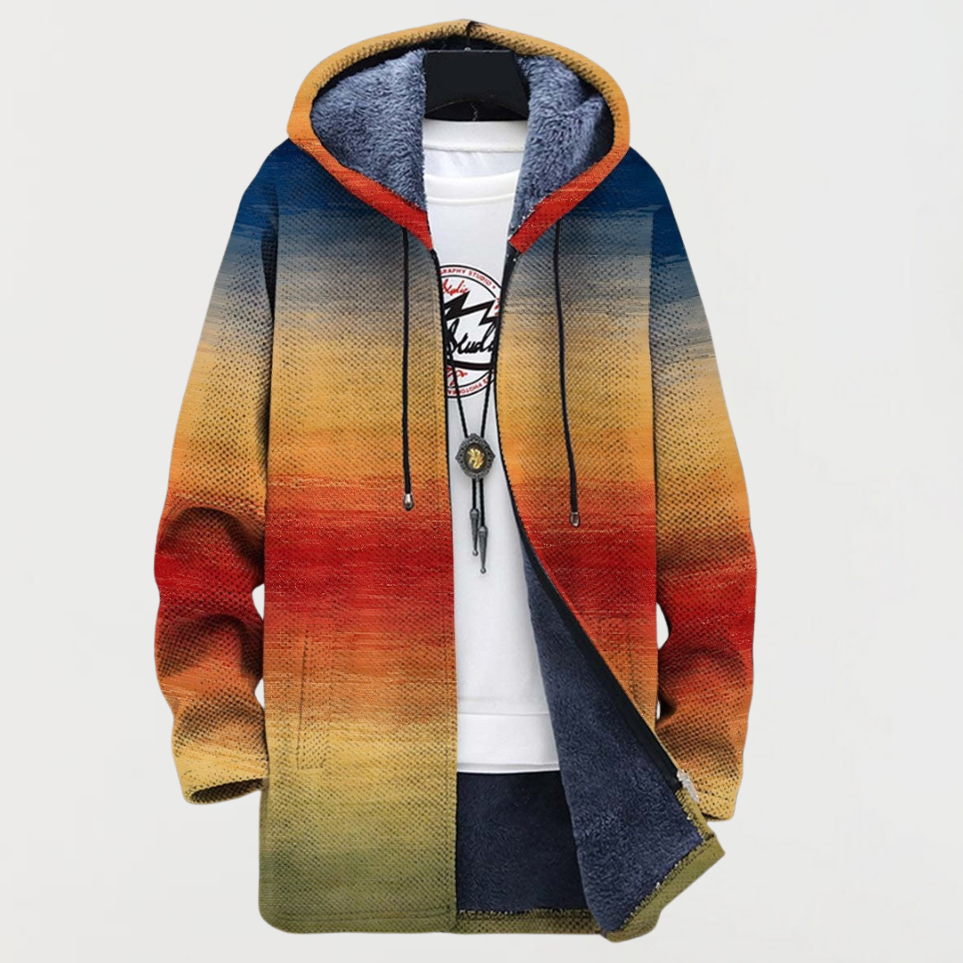 Nova | Strickjacke mit Farbverlauf in Sonnenuntergangs-Optik