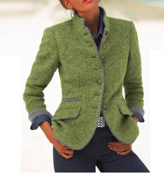 Valeria | Elegante Strickjacke mit hohem Kragen