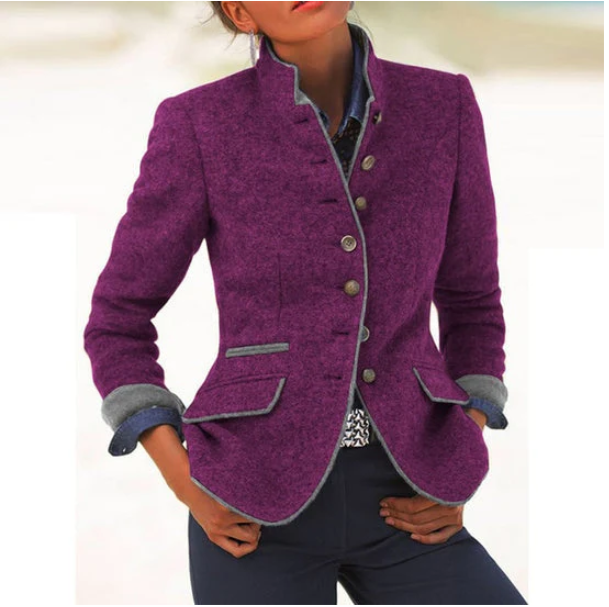 Valeria | Elegante Strickjacke mit hohem Kragen