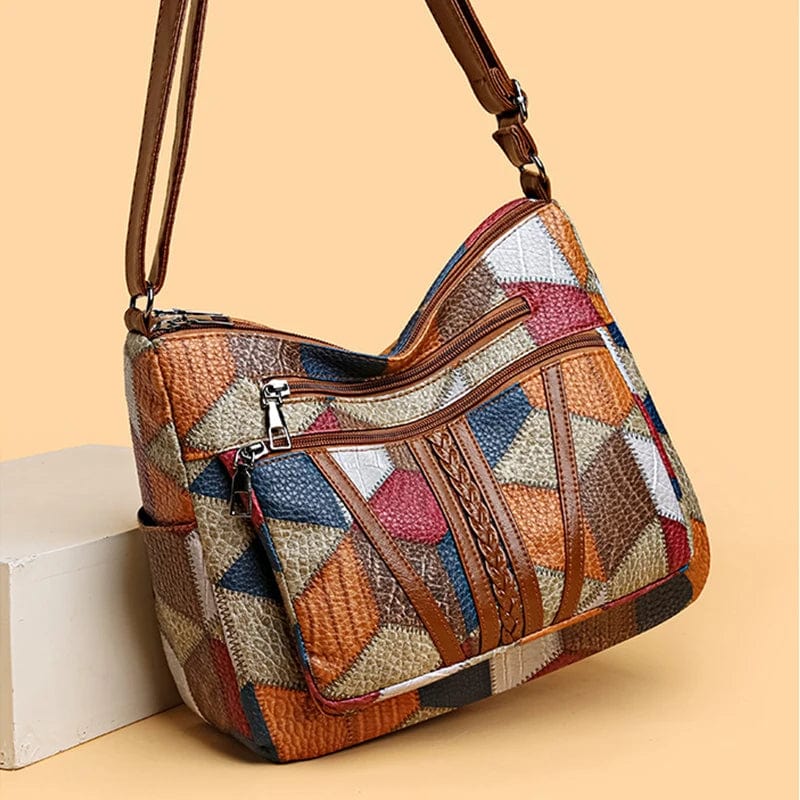Solara™ - Lederhandtasche mit Mosaikmuster