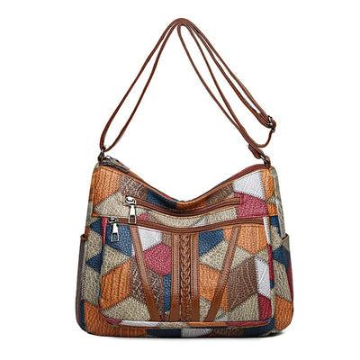 Solara™ - Lederhandtasche mit Mosaikmuster