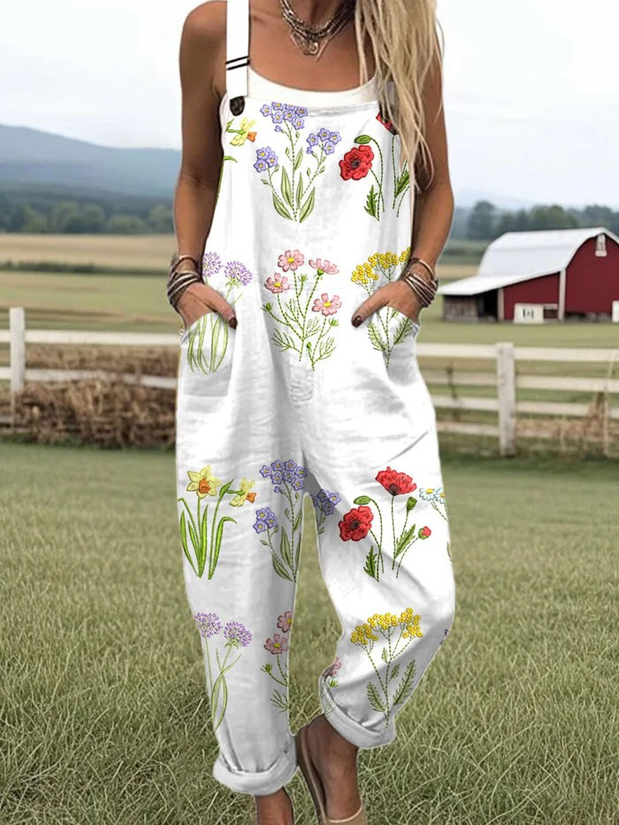 Floral Vintage™ | Lässiger Jumpsuit für den ganzen Tag