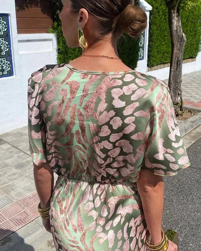 Gloria | Elegantes bedrucktes Kleid