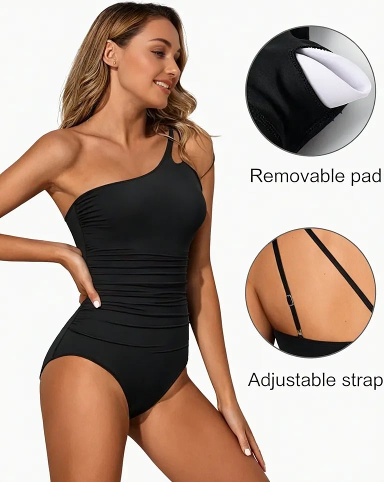 Philine - Eleganter und bequemer One-Shoulder-Badeanzug