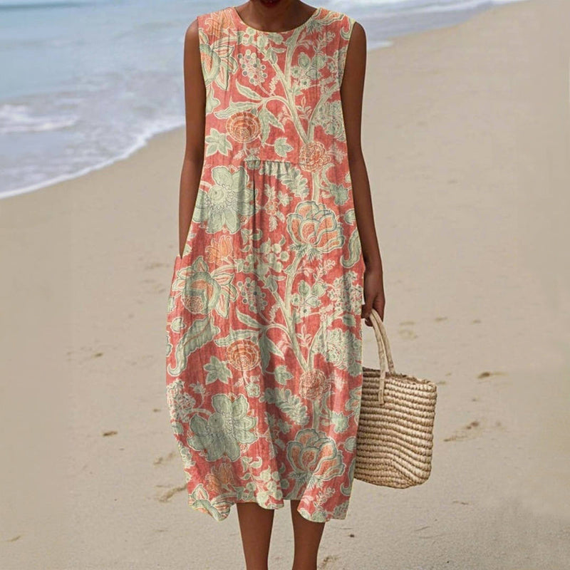 Vintage-Kleid mit Blumendruck