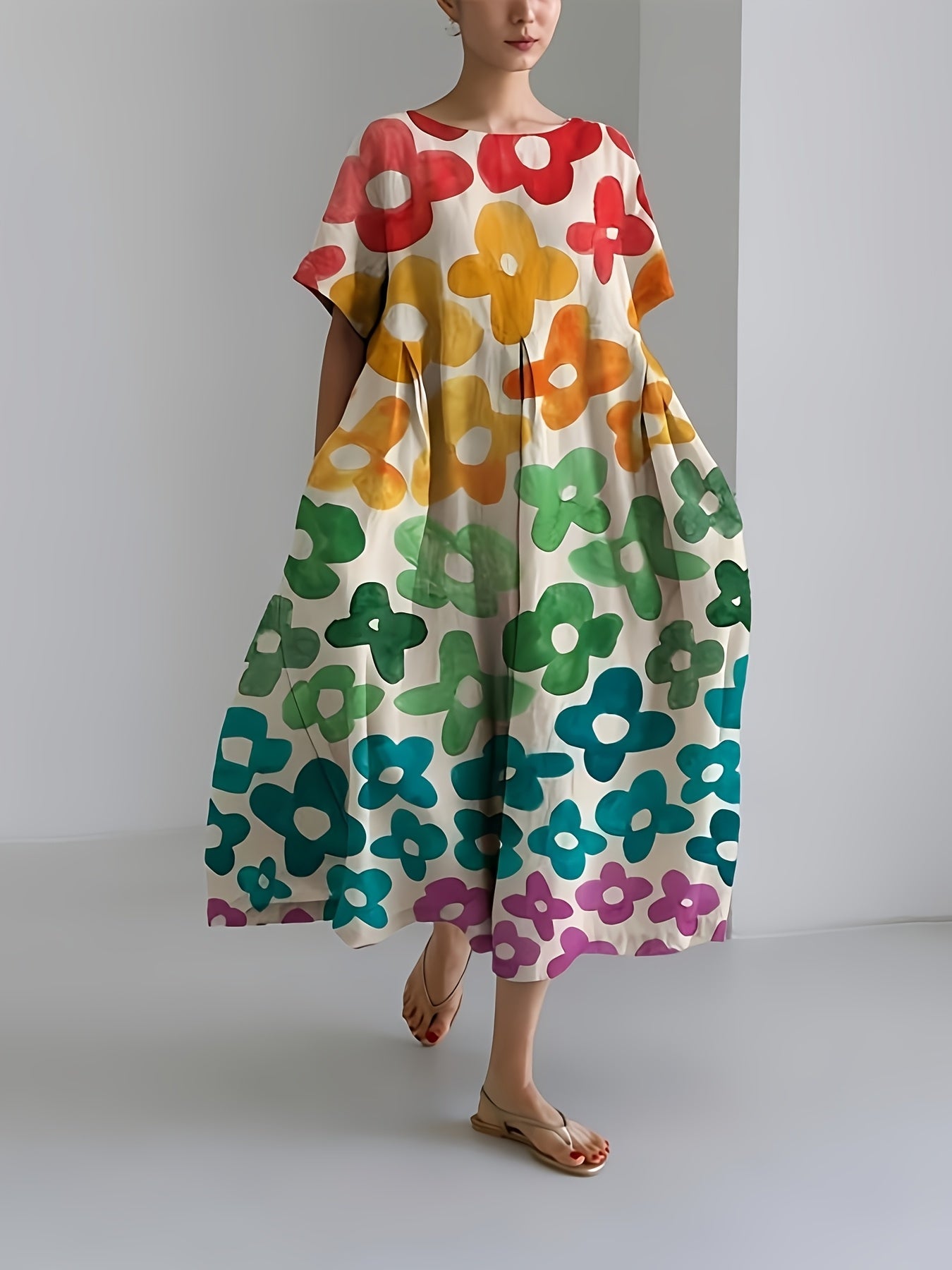 Meral – Regenbogen-Gartenkleid