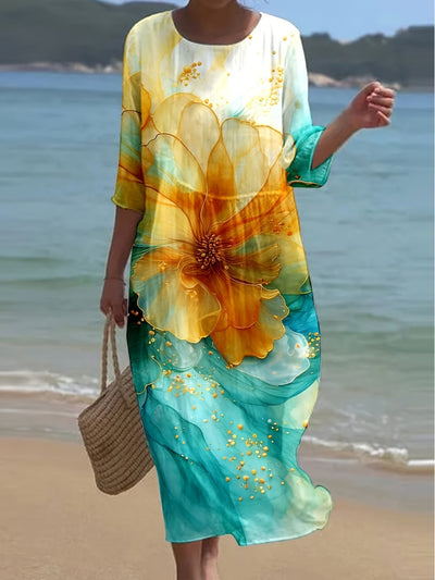 Erika | Kleid mit Blumendruck