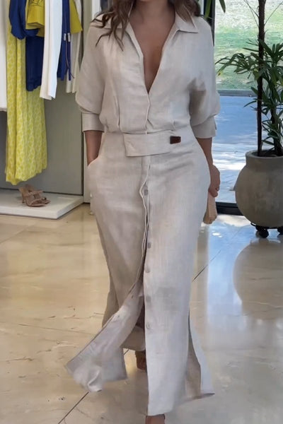 Lunora | Maxikleid aus Leinen