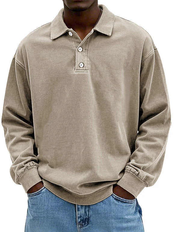 Edgar | Langarm-Poloshirt