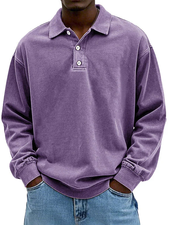Edgar | Langarm-Poloshirt
