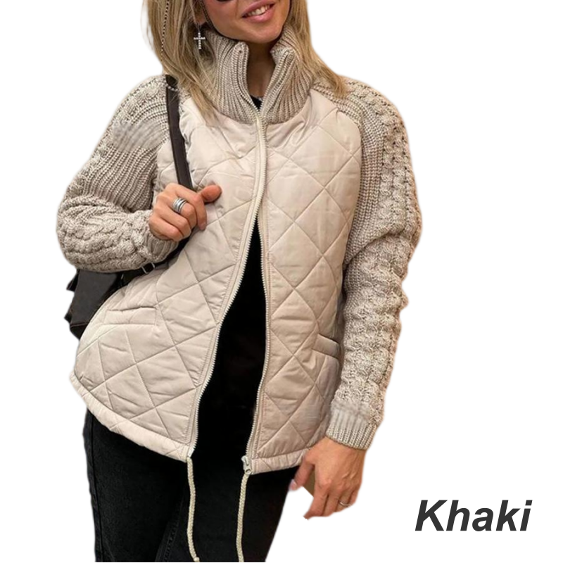 BELINA | Lässige Patchworkjacke mit Reißverschluss