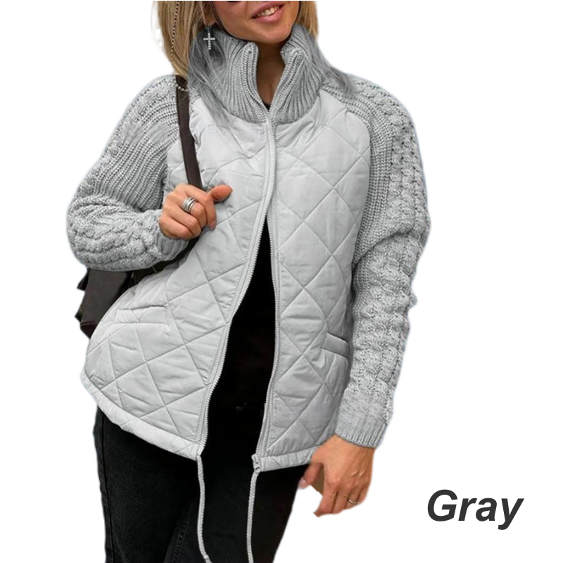 BELINA | Lässige Patchworkjacke mit Reißverschluss